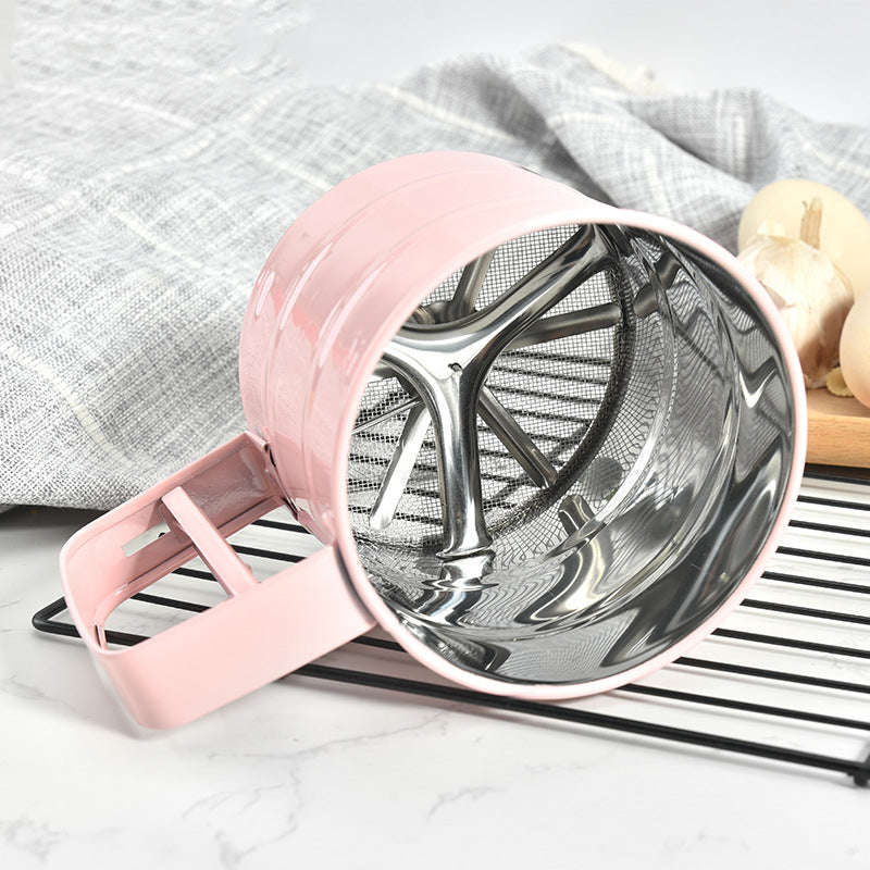 Color Glazed Stainless Steel Flour Sifter