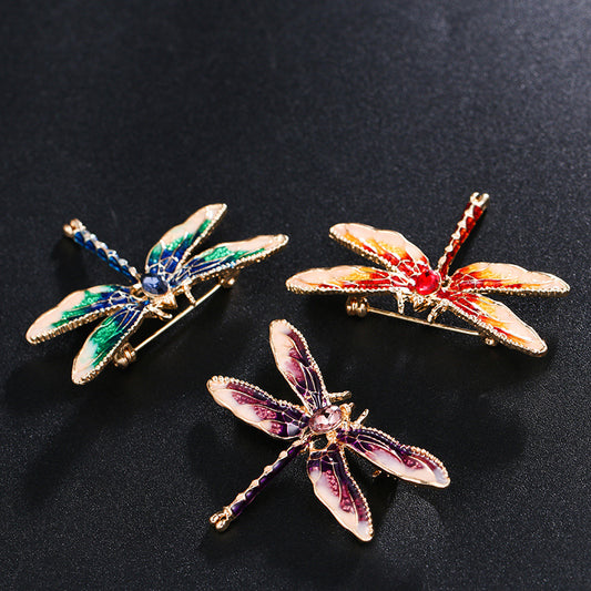 Jewelry: Enamel Dragonfly Brooch