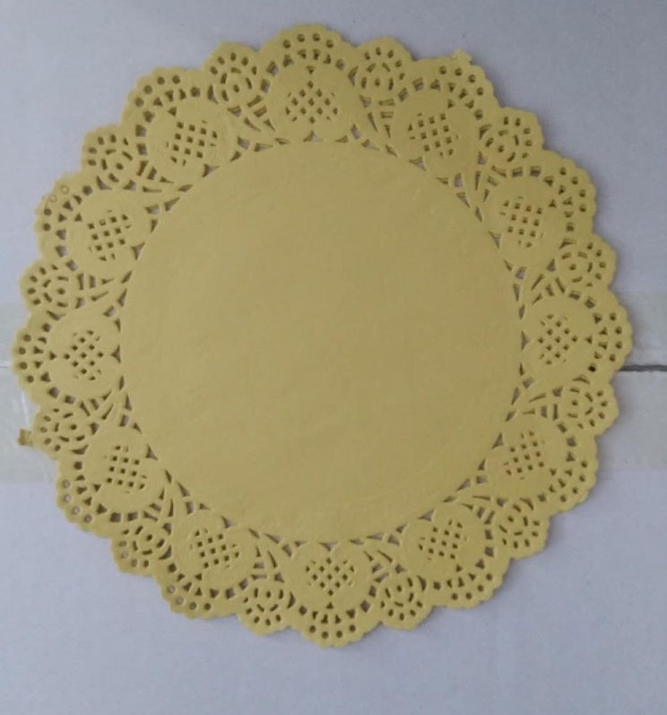 100PC Colored Lace Trim Dessert Doilies