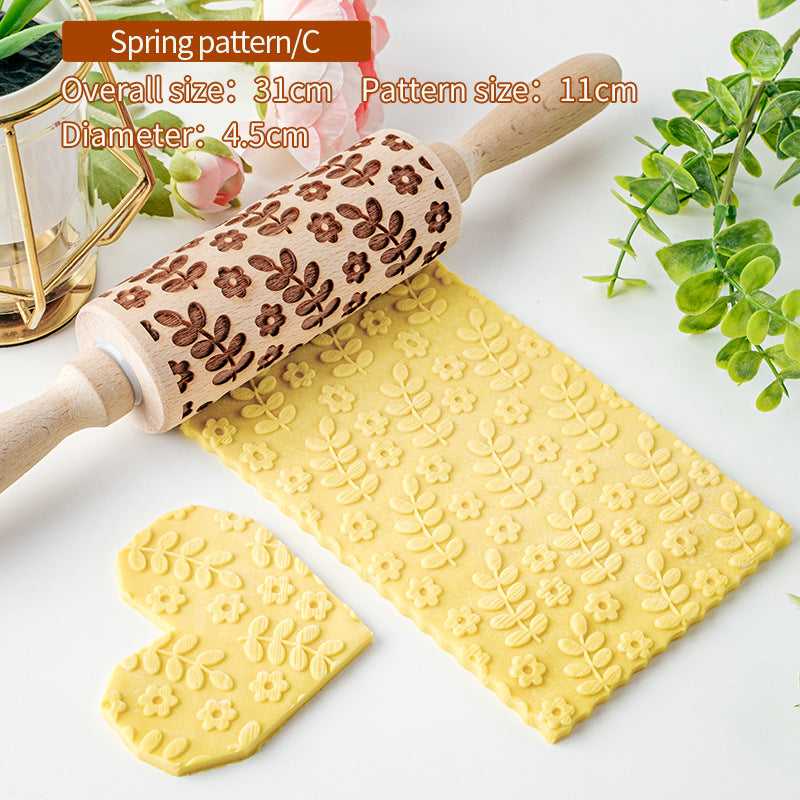 Botanical Embossed Rolling Pin