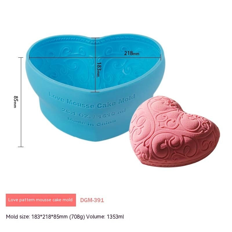 Embossed Heart Cake Mold