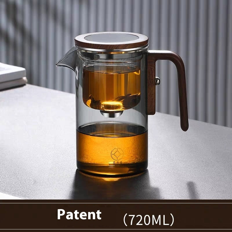 Elegant Glass & Wood Tea Brewer