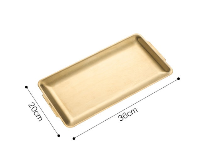 Chic Minimalist Narrow Stainless Steel Serving Trays