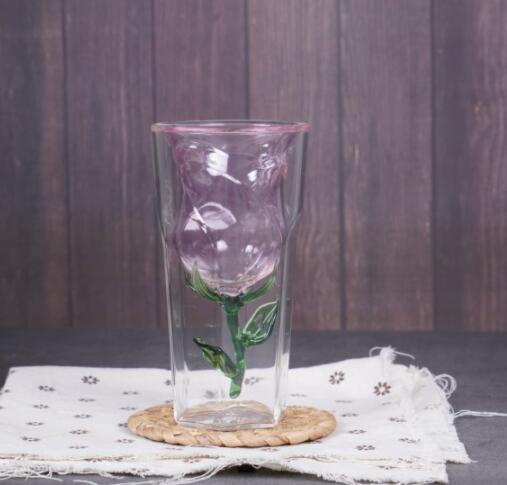 Rose Double Cup Wine Glass