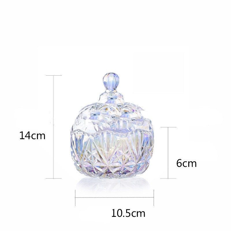 Round Cut Glass Candy Dish