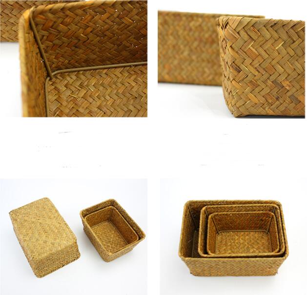 Rattan Seagrass Storage Basket-Bin