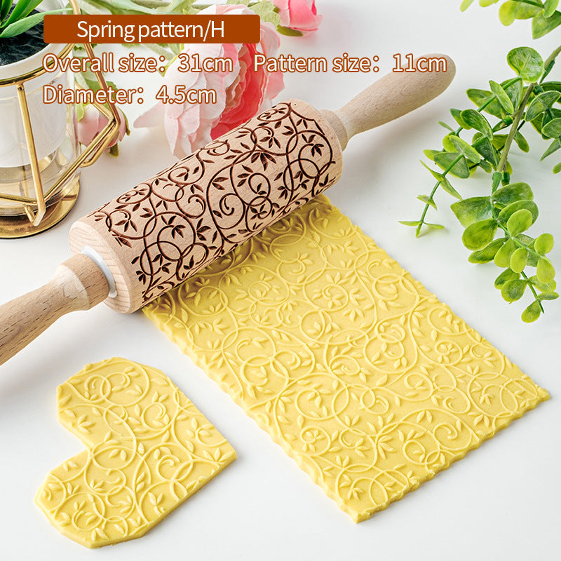 Botanical Embossed Rolling Pin