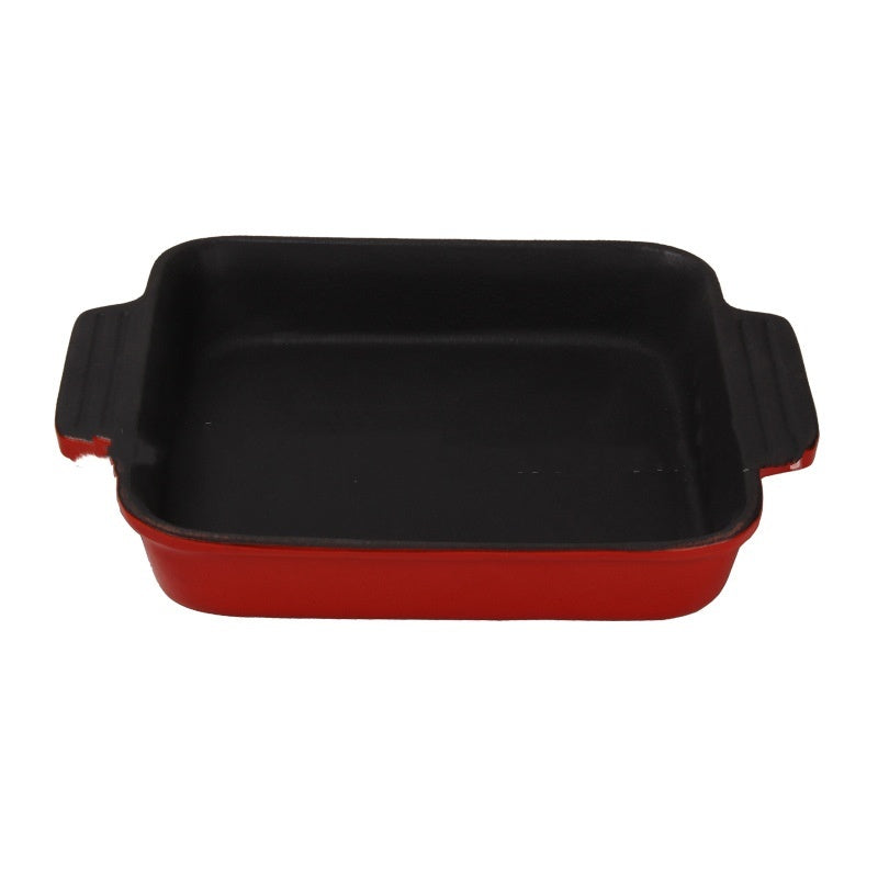 Enameled Cast Iron Shallow Baking Dish