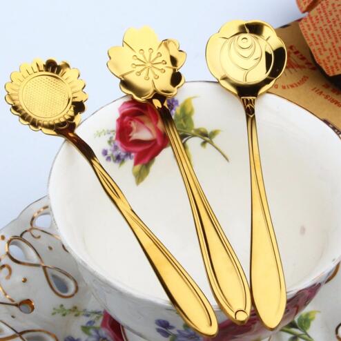 Flower Teaspoons-Stainless Steel