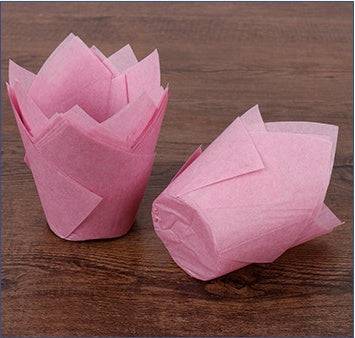 50PC Paper Tulip Cupcake Liners-Muffin Cups