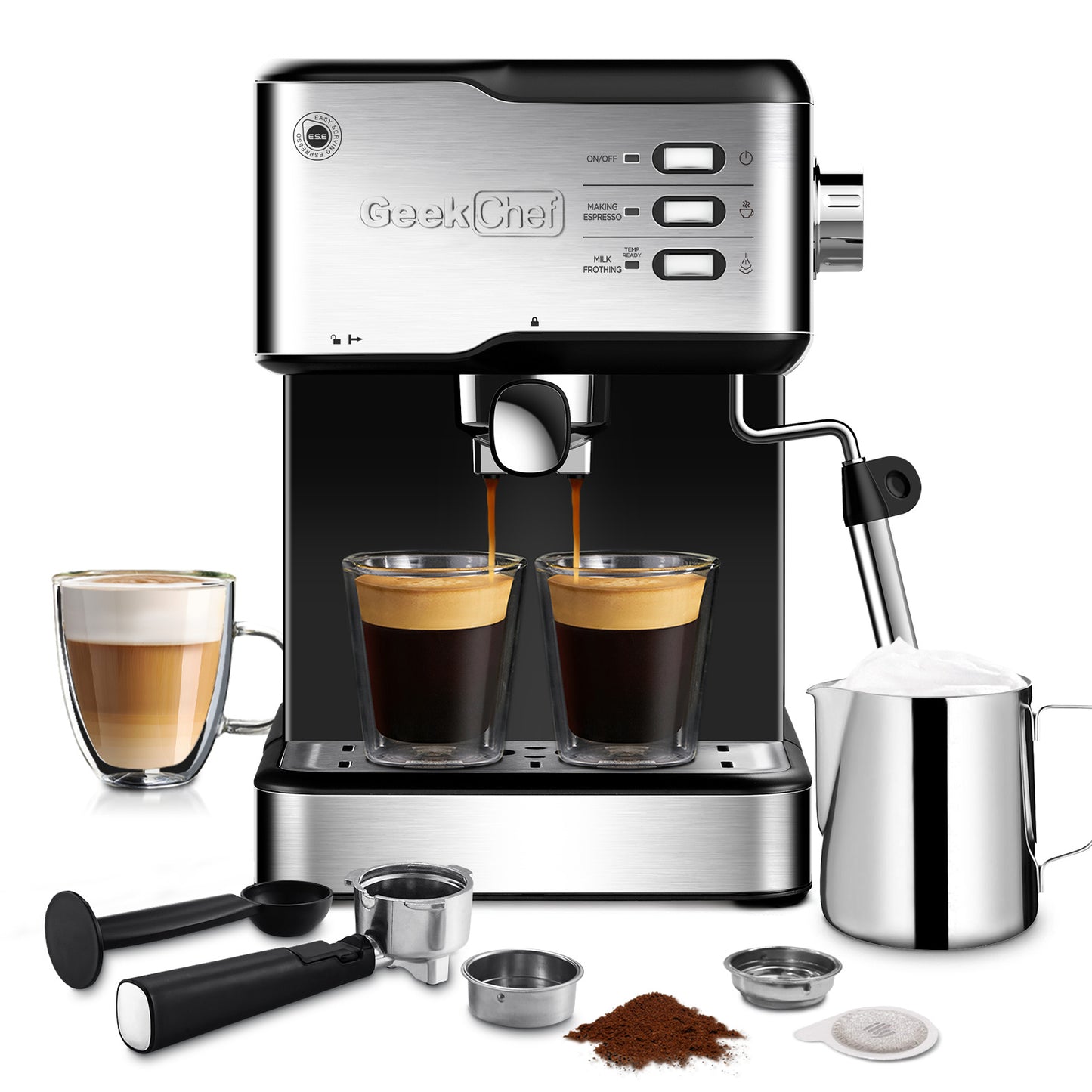 20 Bar-Dual Cup Espresso Machine-1.5L