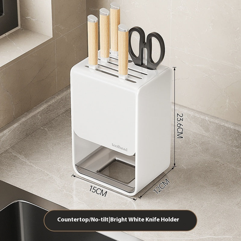 Modern Metal Knife Holder Wall Mount or Countertop