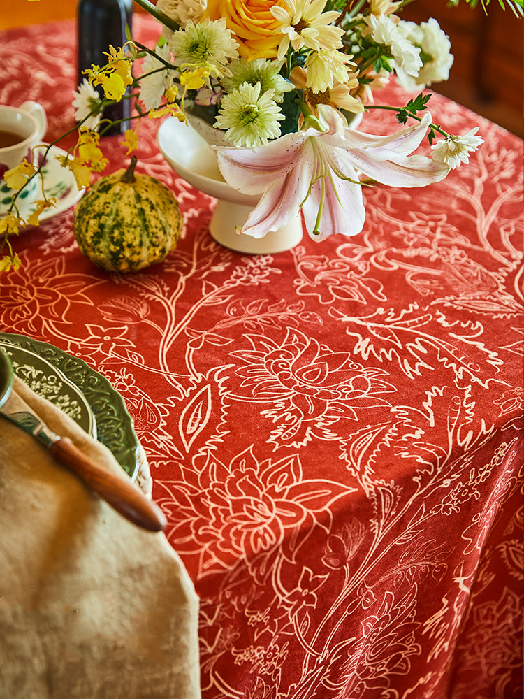 Table Linens: Waterproof Dutch Velvet Tablecloth