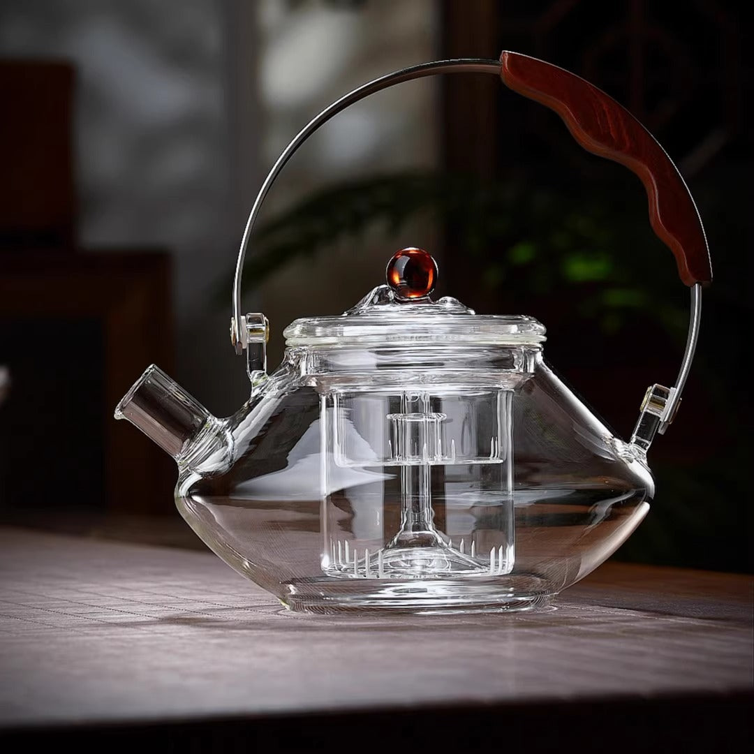 Heat-resistant Borosilicate Transparent Glass Teapot