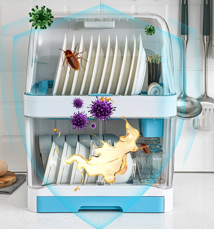 2-Tier UV Disinfecting Dish Rack