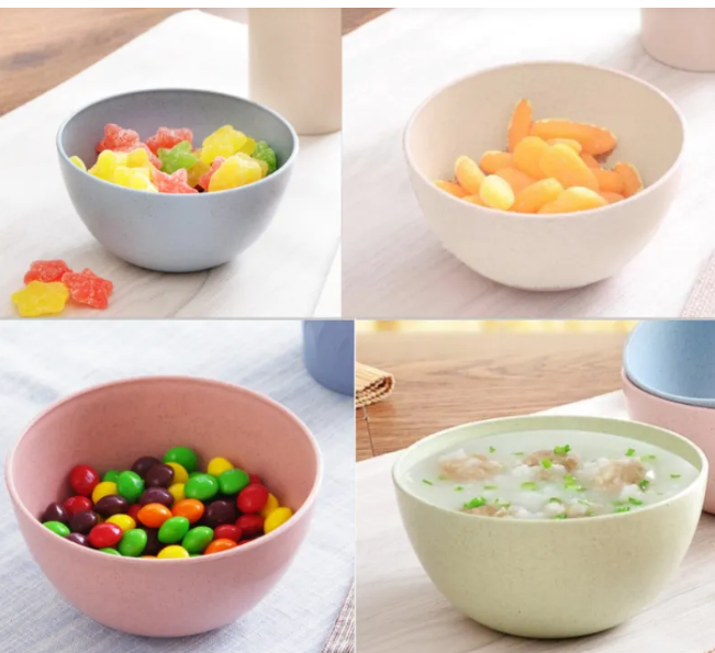 Bowls: Colorful Wheat Straw Prep Bowls