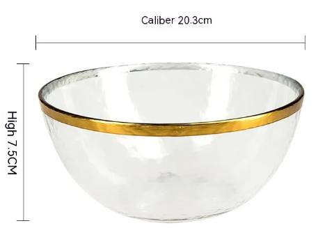 Suzannah's Kitchen Gilded Gold Rim Frosted Glass Dinnerware