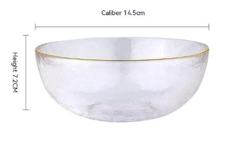 Suzannah's Kitchen Gilded Gold Rim Frosted Glass Dinnerware