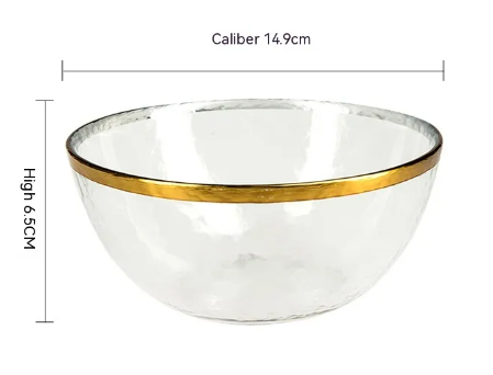 Suzannah's Kitchen Gilded Gold Rim Frosted Glass Dinnerware