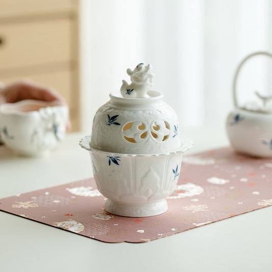 Hand Painted Butterfly Orchid Ceramic Aromatherapy Stove Household