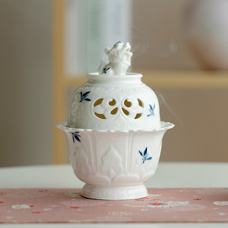 Hand Painted Butterfly Orchid Ceramic Aromatherapy Stove Household