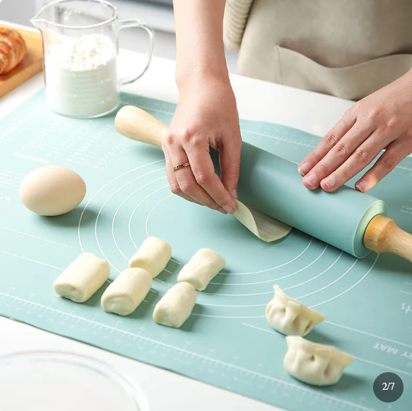 Suzannah's Kitchen Complete Silicone Pastry Mat and Baking Tools Set
