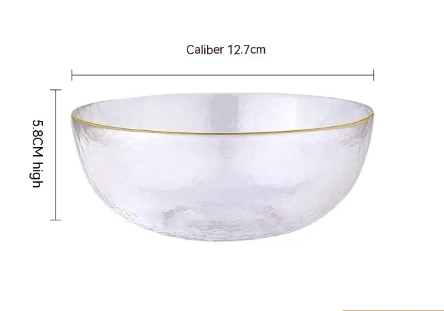 Suzannah's Kitchen Gilded Gold Rim Frosted Glass Dinnerware