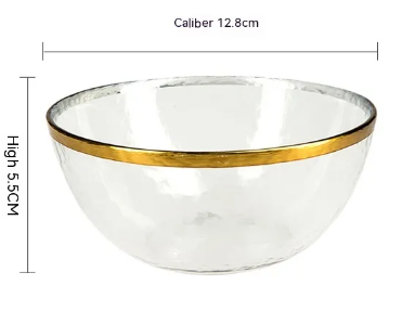 Suzannah's Kitchen Gilded Gold Rim Frosted Glass Dinnerware