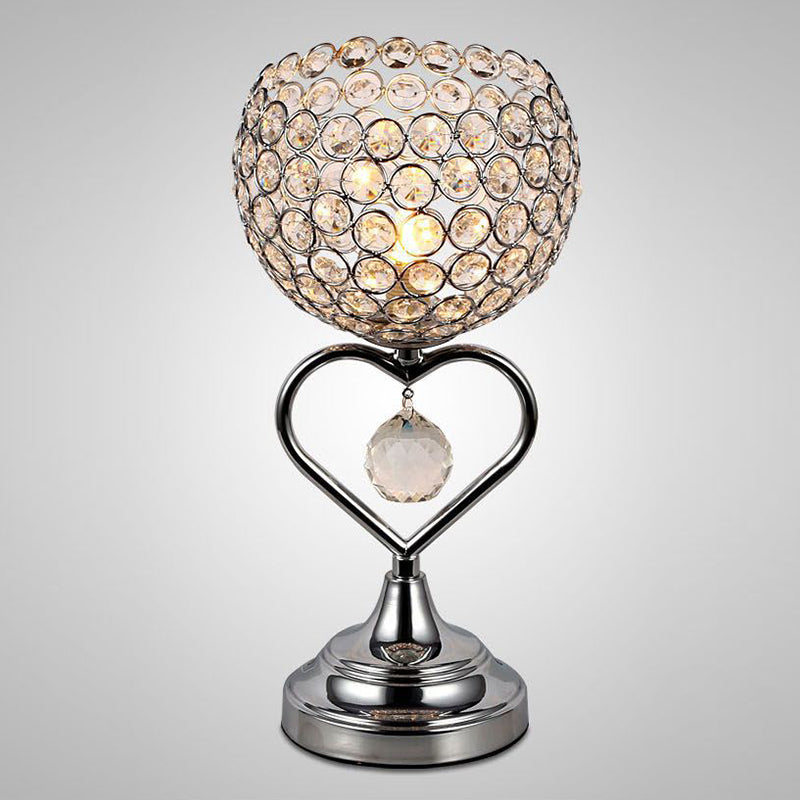 Crystal Cup-Heart USB Table Lamp