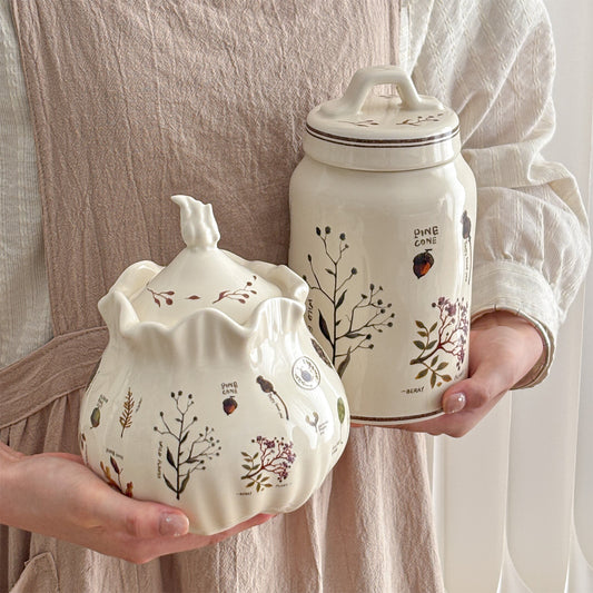 Ceramic Forest-style Countertop Canister