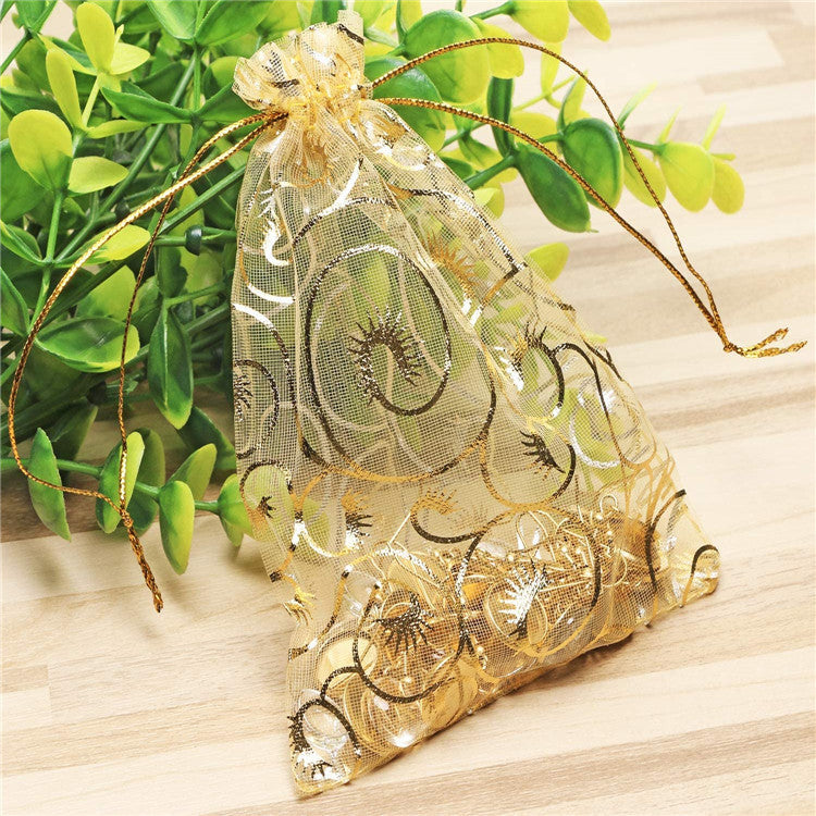 100PC Gold Organza Bag