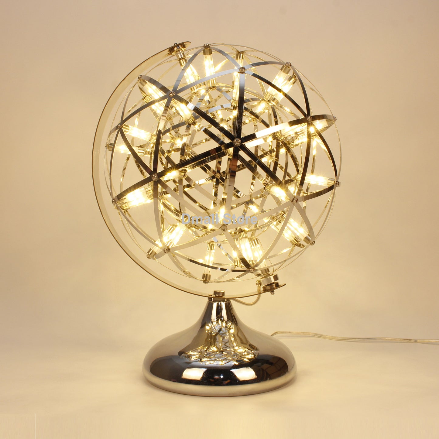 Stainless Steel Nested Wire Balls Table Lamp