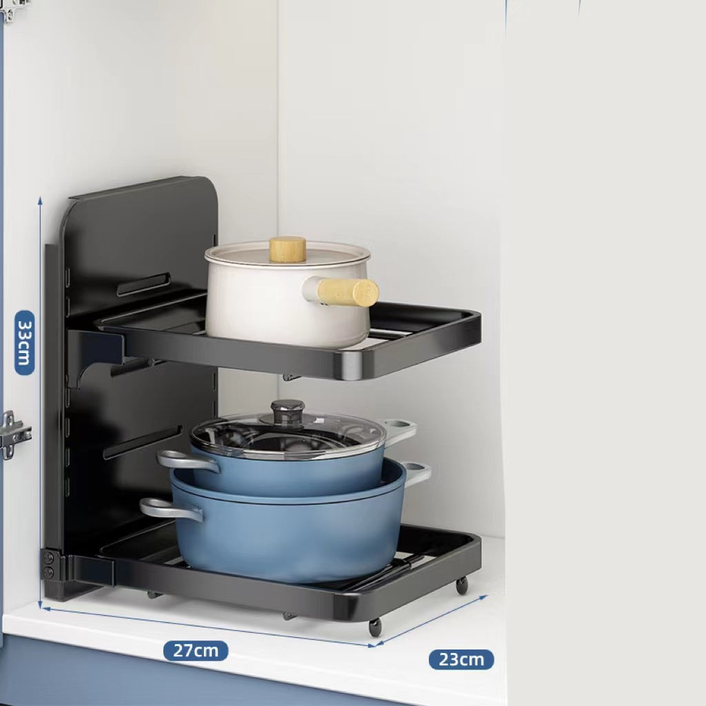 Multi-Level Kitchen Shelving Unit for Heavy or Large Pots