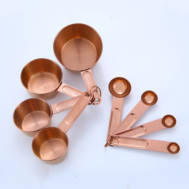 Gold Stainless Steel Measuring Cup & Spoon Sets