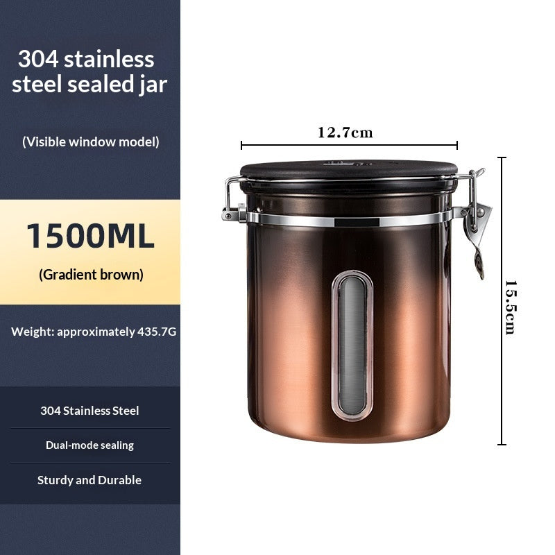 Coffee Bean Airtight Storage Can-One-way Vent