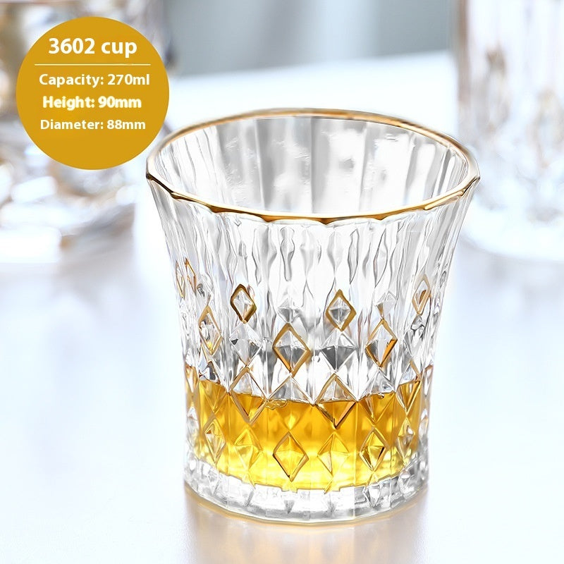 Crystal Drinking Glasses with Gold Gilding