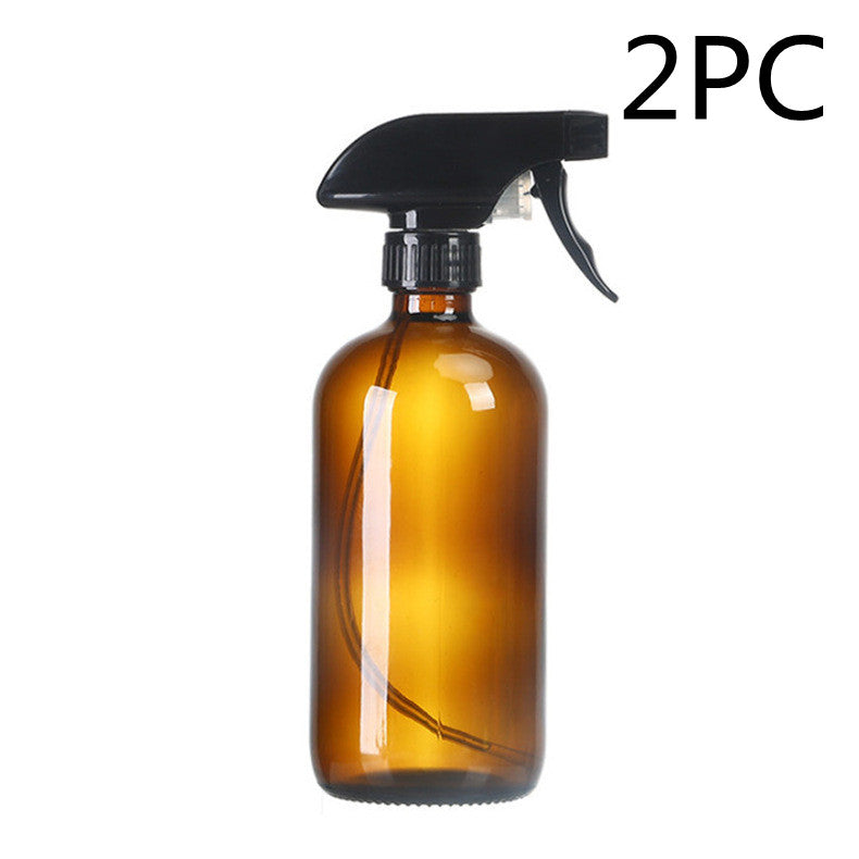 Amber Boston Round Glass Bottle with Spray Top 500ml