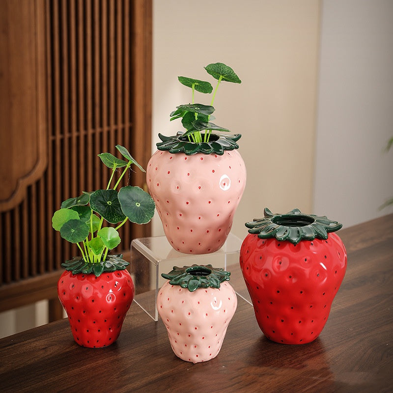 Vase Strawberry Ceramic