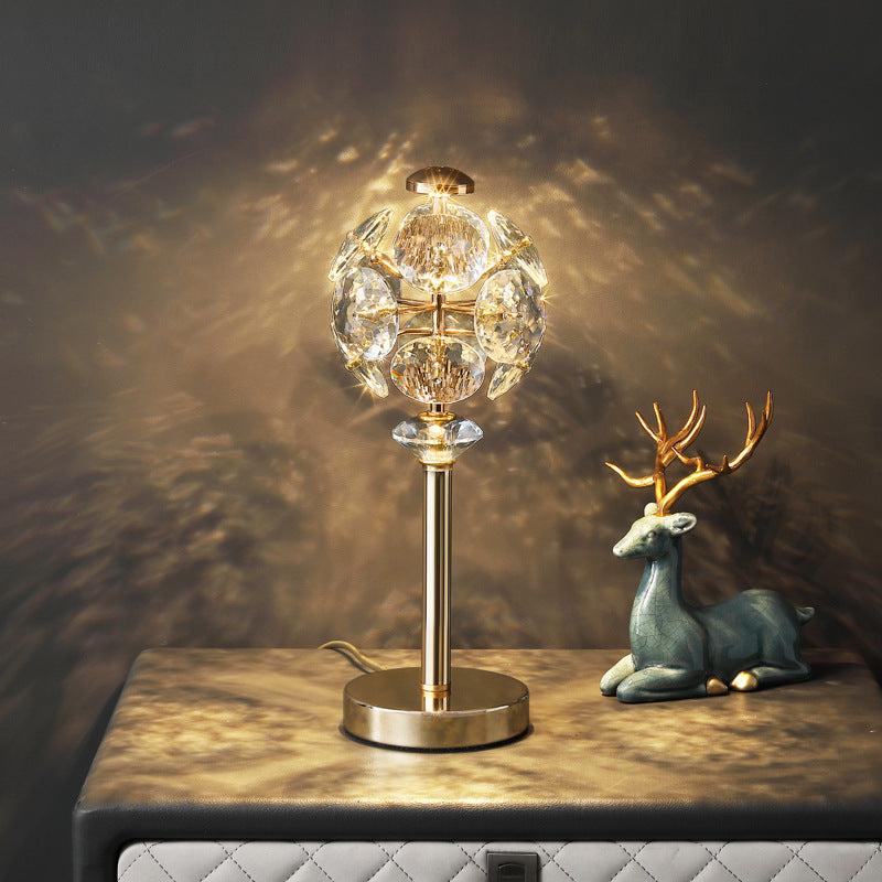 Crystal Globe Wand Table Lamp