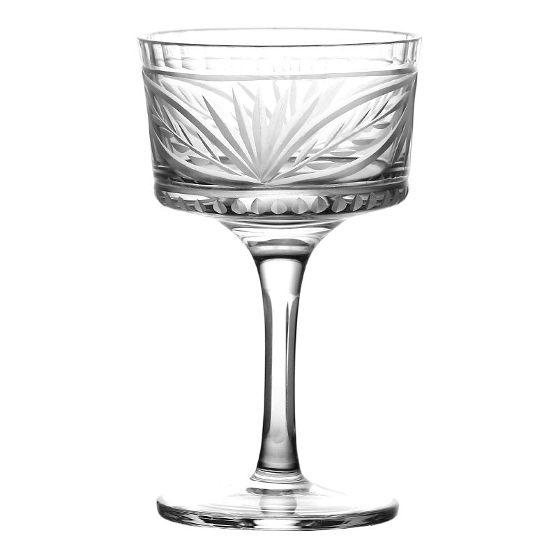 Handcrafted Cut Crystal-Coupe Dessert Glass-Cocktail Glass