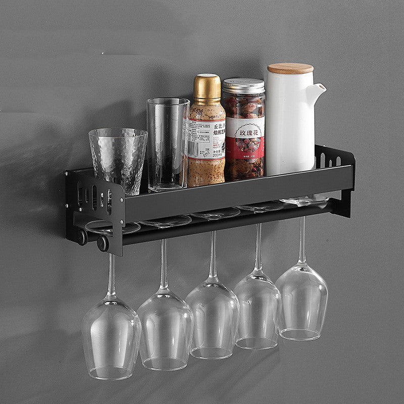 Kitchen Wine Glass Stemware Rack with Shelf