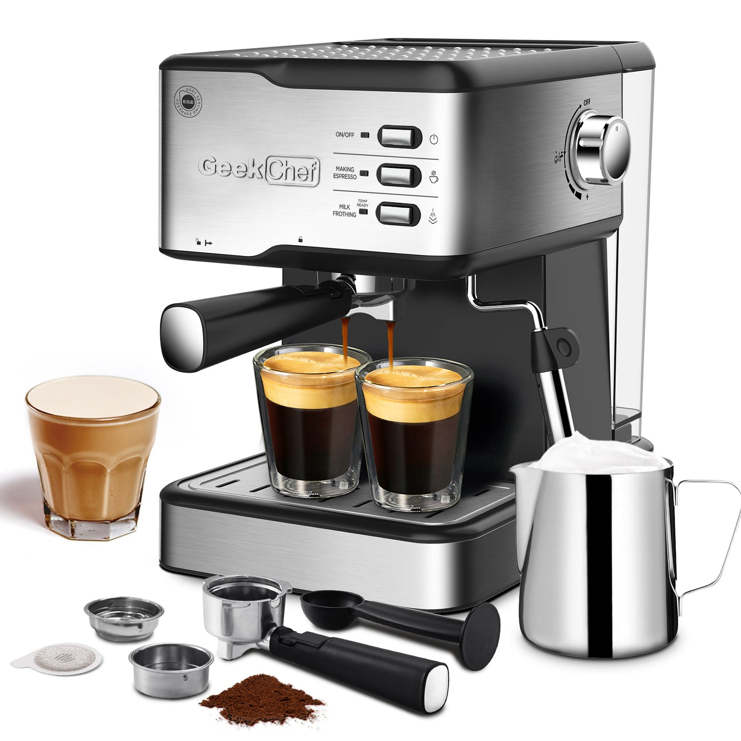 20 Bar-Dual Cup Espresso Machine-1.5L