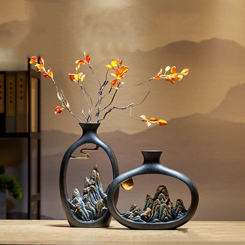 Chinese Mountain View Vase