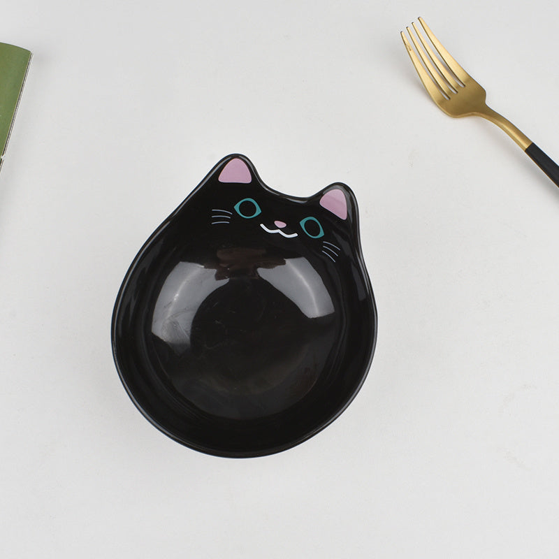 Japanese Cat Face Ceramic Bowl