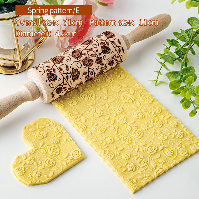 Botanical Embossed Rolling Pin