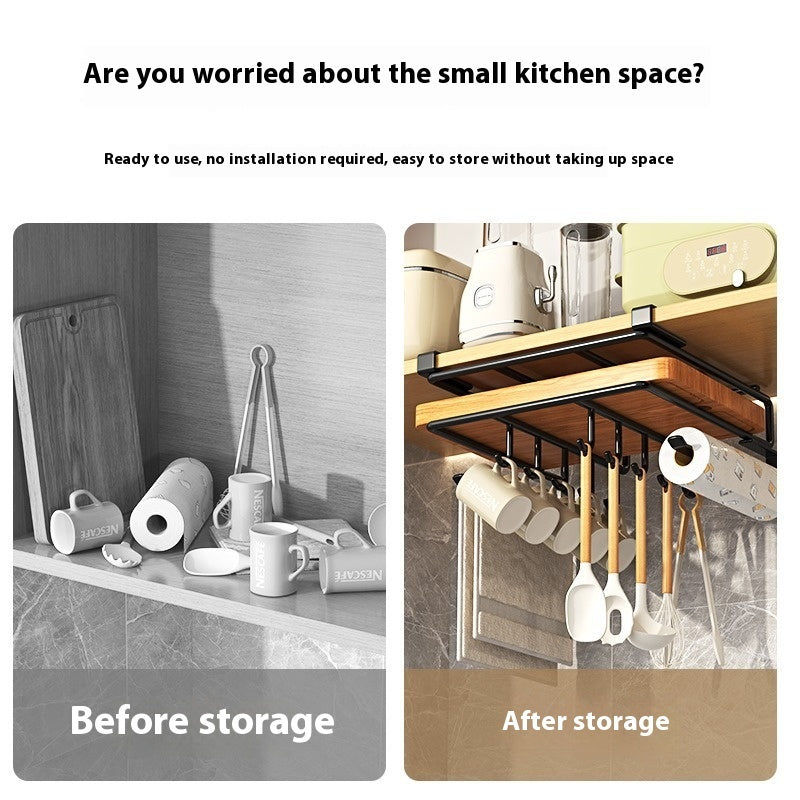 2-Tier Cutting Board Rack-Under Shelf Mount with Extra for Accessories