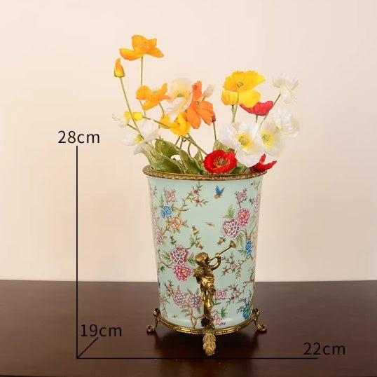 Vase Flower Arrangement Decoration  Hand-painted