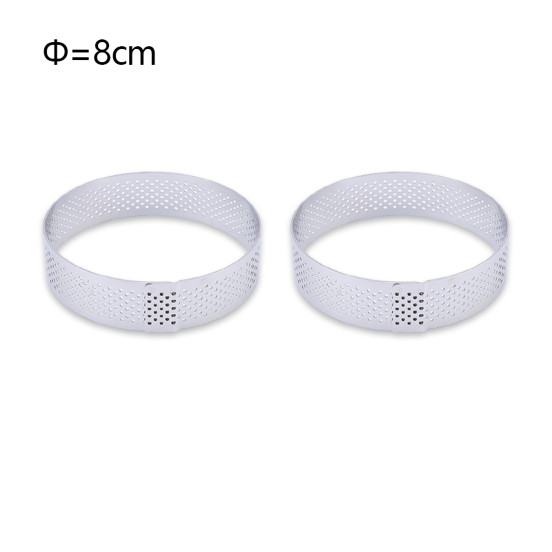 Perforated Stainless Steel French Tarte Rings