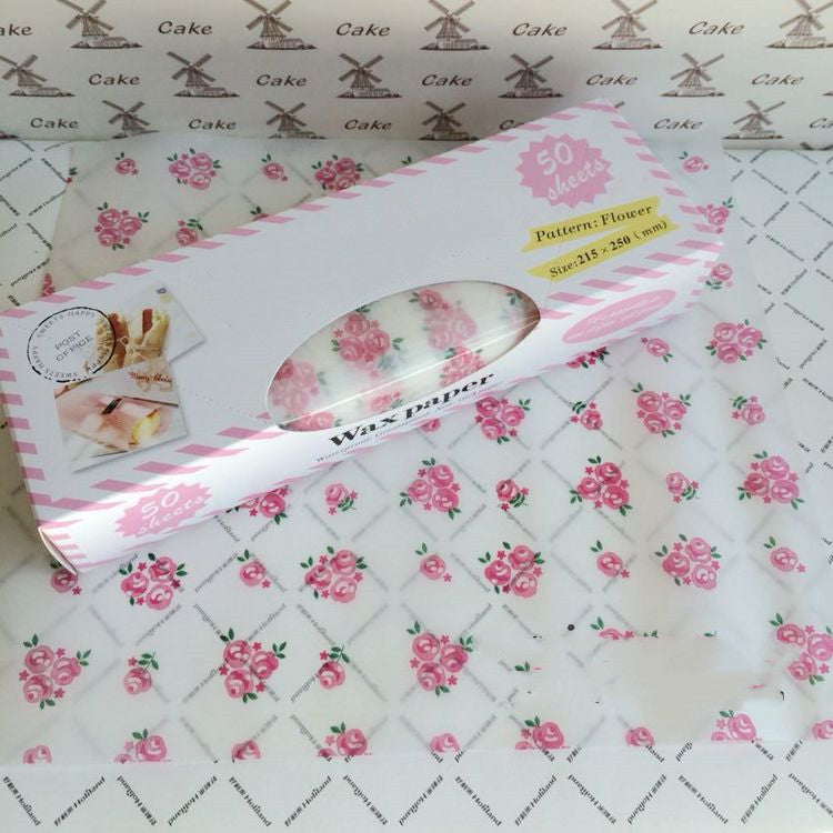 50PC Oilproof Decorative Wax Paper