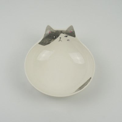 Japanese Cat Face Ceramic Bowl